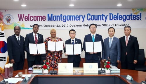 대전교육청, 몽고메리카운티와 손잡고 글로벌 교육 향상