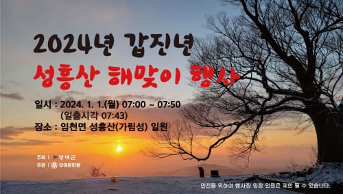 부여군, 2024년 갑진년 성흥산 해맞이 행사