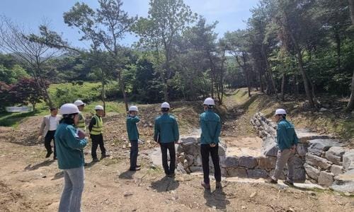 충청남도 지난해 산사태 피해지 사전 점검