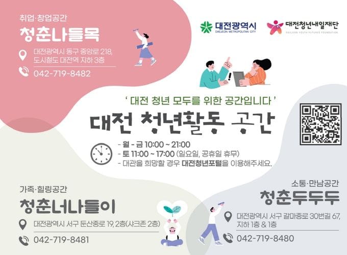 대전 청년, 취업 준비부터 소통· 취미활동까지 한 곳에서