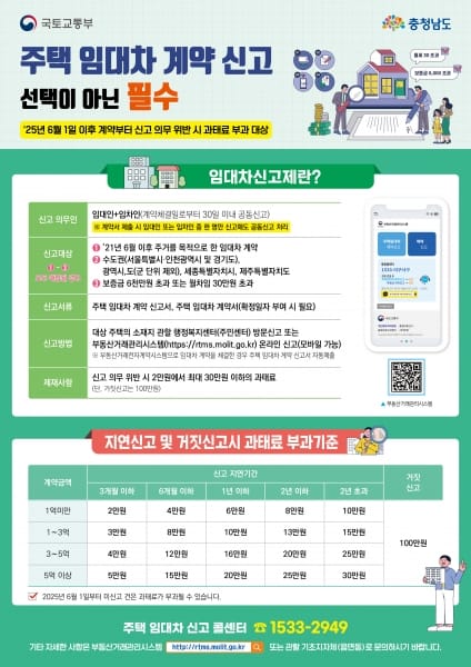 “주거 목적 임대차 계약 꼭 신고하세요”