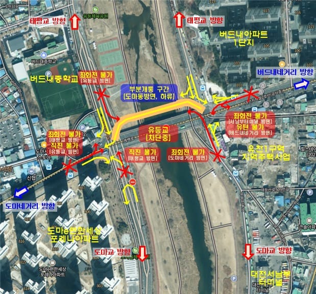 유등교 가설교량 도마동 방면 부분 개통 post image