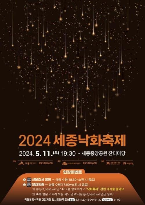 '밤하늘 불씨로 수놓는다' 세종낙화축제로 오세요 post image