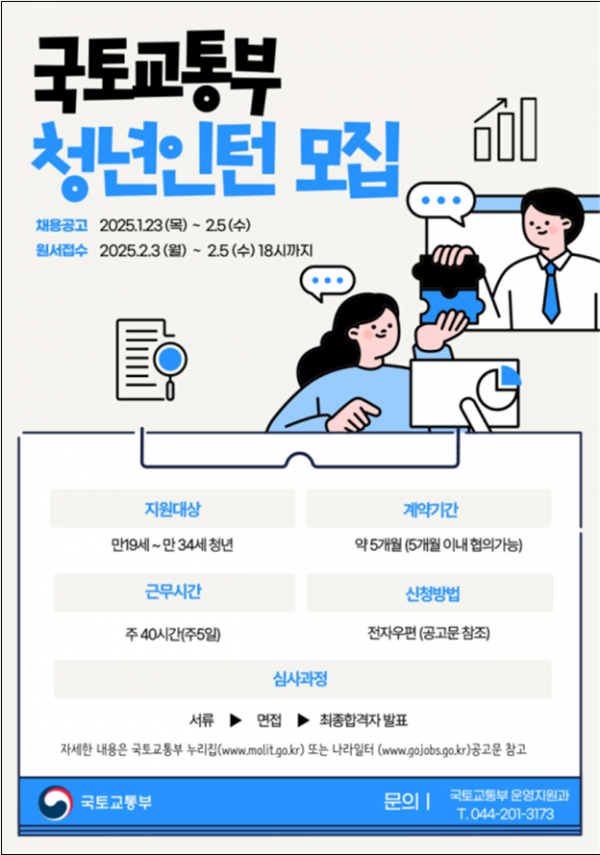 청년인턴, 국토교통부에서 함께 성장하세요 post image