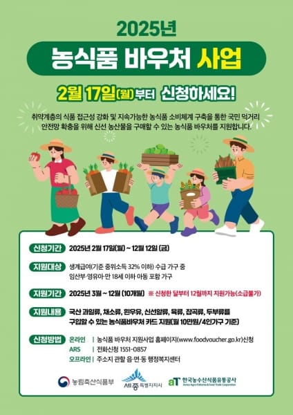 세종시, 취약계층 가구에 농식품 바우처 지원 post image