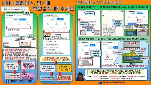 ‘위반시 처분’ 학원·교습소 광고 표시사항을 아시나요! post image